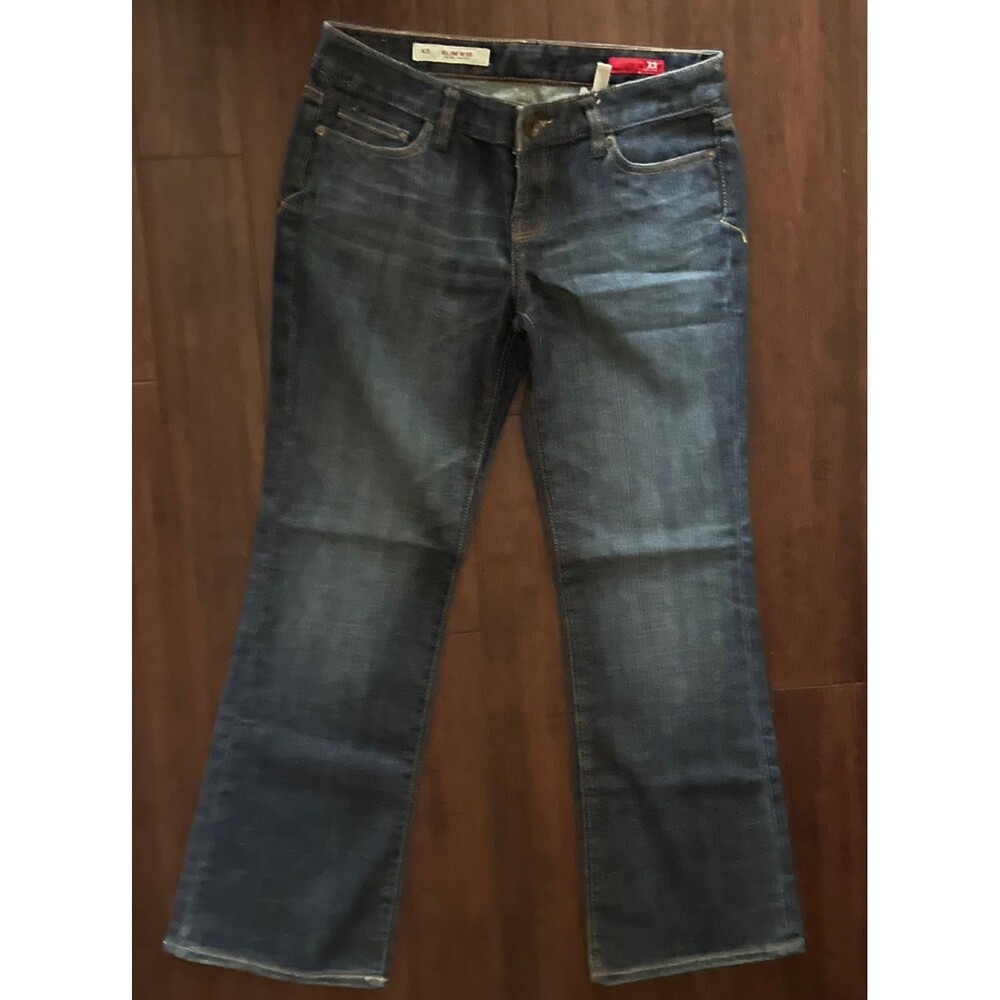 X2 Jeans Quality Denim Blue Slim W10 Low Rise Boot Cut 6 Short Cowgirl Western